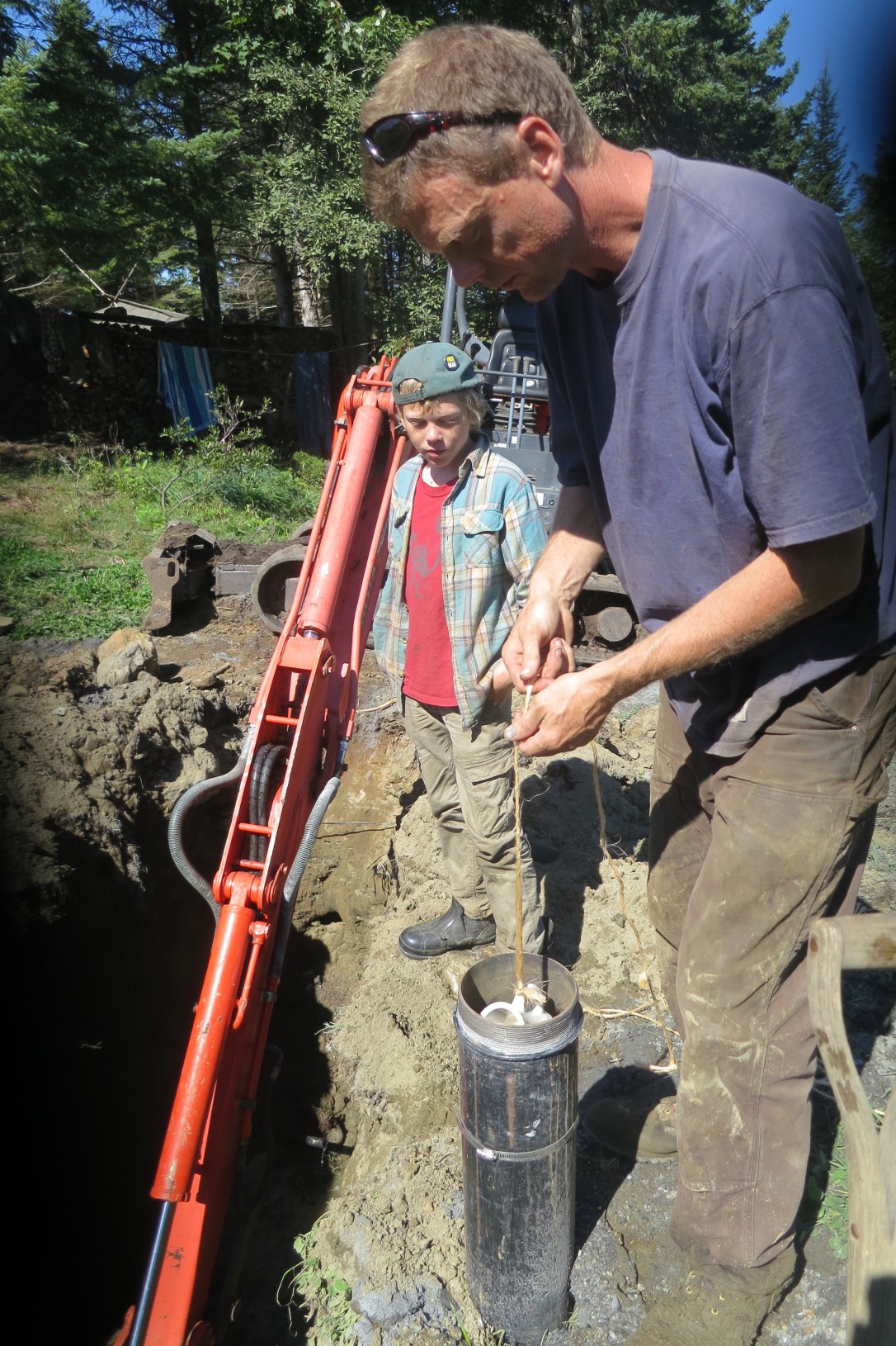 New well. Pre-pump taste test. 